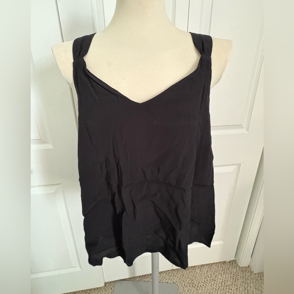 LOFT Black Sleeveless Blouse